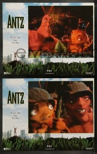 8w065 ANTZ 8 LCs 1998 Woody Allen, computer animated insects, every ant has his day!
