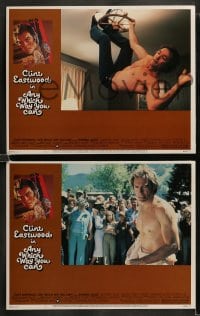 8w066 ANY WHICH WAY YOU CAN 8 LCs 1980 Clint Eastwood & Clyde the orangutan, sexiest Sondra Locke!