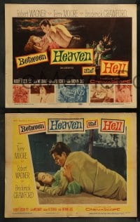 8w088 BETWEEN HEAVEN & HELL 8 LCs 1956 Robert Wagner, Terry Moore, Broderick Crawford, Buddy Ebsen!