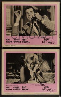 8w824 BOYS' NIGHT OUT 4 LCs 1962 James Garner, Tony Randall & sexy Kim Novak!