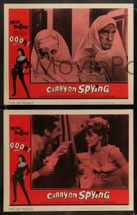 8w131 CARRY ON SPYING 8 LCs 1964 sexy English spy spoof, here come seceret agents 000h!