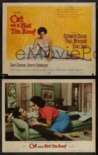 8w137 CAT ON A HOT TIN ROOF 8 LCs 1958 Paul Newman remains cold to sexiest wife Elizabeth Taylor!