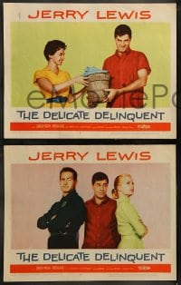 8w189 DELICATE DELINQUENT 8 LCs 1957 wacky teen Jerry Lewis, Darren McGavin, Martha Hyer, Ivers!
