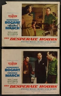 8w706 DESPERATE HOURS 7 LCs 1955 Humphrey Bogart, Fredric March, Martha Scott, William Wyler!