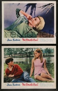 8w193 DEVIL'S OWN 8 LCs 1967 wacky Hammer horror, Joan Fontaine, Kay Walsh, Alec McCowen!