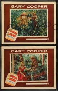8w707 DISTANT DRUMS 7 LCs 1951 Gary Cooper in the Florida Everglades, directed by Raoul Walsh!