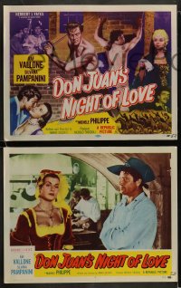 8w196 DON JUAN'S NIGHT OF LOVE 8 LCs 1955 great images of Raf Vallone, Silvana Pampanini!
