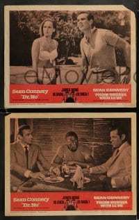 8w789 DR. NO/FROM RUSSIA WITH LOVE 5 LCs 1965 Sean Connery's first James Bond movies!