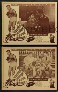 8w709 FIGHT NEVER ENDS 7 LCs 1949 boxer Joe Louis plays himself, young Ruby Dee shown!