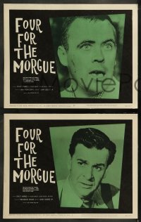 8w236 FOUR FOR THE MORGUE 8 LCs 1962 Harris, true story of brutal killings, different green design!