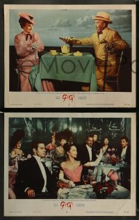 8w747 GIGI 6 LCs 1958 pretty Leslie Caron, Maurice Chevalier, Gingold & Louis Jourdan!