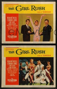 8w252 GIRL RUSH 8 LCs 1955 sexy showgirl Rosalind Russell in Las Vegas!