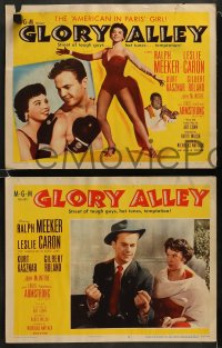 8w256 GLORY ALLEY 8 LCs 1952 boxer Ralph Meeker, sexy Leslie Caron, Raoul Walsh