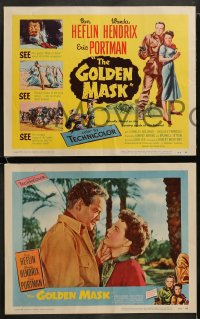 8w259 GOLDEN MASK 8 LCs 1954 Van Heflin, Wanda Hendrix, actually filmed in the Sahara!