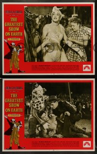 8w266 GREATEST SHOW ON EARTH 8 LCs R1970s Cecil B. DeMille circus classic, Cornel Wilde!