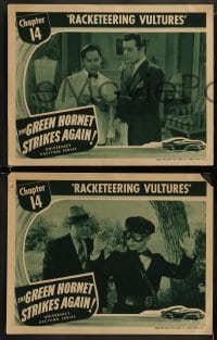 8w842 GREEN HORNET STRIKES AGAIN 4 chapter 14 LCs 1940 Warren Hull & Keye Luke, Racketeering Vutures!