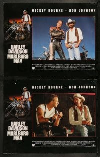 8w711 HARLEY DAVIDSON & THE MARLBORO MAN 7 LCs 1991 Mickey Rourke & Don Johnson in title roles!