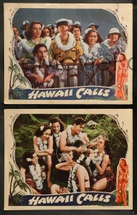 8w752 HAWAII CALLS 6 LCs R1946 Mamo Clark, Ward Bond, sexy Hawaiian hula dancers & native musicians!