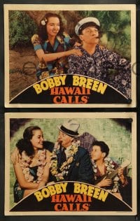 8w751 HAWAII CALLS 6 LCs 1938 Mamo, Bond, young Bobby Breen playing ukulele & singing in one!