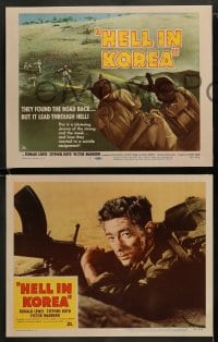 8w283 HELL IN KOREA 8 LCs 1957 Ronald Lewis, Stephen Boyd, suicide war mission!