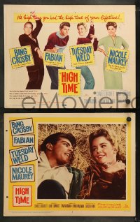 8w291 HIGH TIME 8 LCs 1960 Blake Edwards directed, Bing Crosby, Fabian, sexy young Tuesday Weld!
