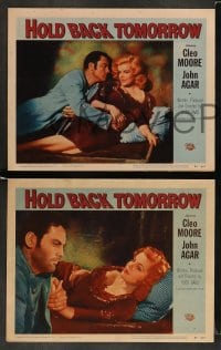 8w796 HOLD BACK TOMORROW 5 LCs 1955 Hugo Haas, great images of sexy bad girl Cleo Moore & John Agar!