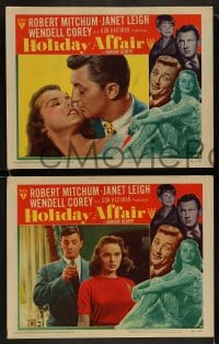 8w753 HOLIDAY AFFAIR 6 LCs 1949 sexy Janet Leigh is just what Robert Mitchum wants for Christmas!
