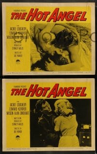 8w300 HOT ANGEL 8 LCs 1958 teenage hot rod rebel gangs rip highways & skies w/thrills & terror!