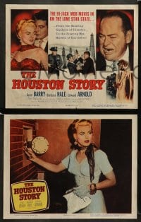 8w305 HOUSTON STORY 8 LCs 1955 Gene Barry, Barbara Hale & Edward Arnold, oil drilling in Texas!