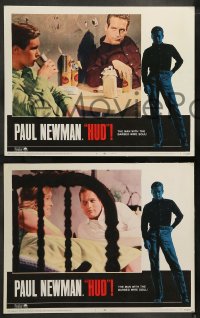 8w308 HUD 8 LCs R1967 cowboys Paul Newman, Melvyn Douglas, Martin Ritt directed classic!