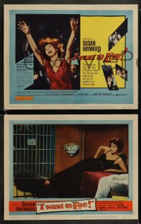 8w319 I WANT TO LIVE 8 LCs 1958 Susan Hayward as Barbara Graham, image of women's prison!