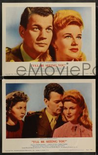 8w844 I'LL BE SEEING YOU 4 LCs R1956 cool images of Ginger Rogers, Joseph Cotten & Shirley Temple!