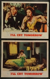 8w799 I'LL CRY TOMORROW 5 LCs 1955 Susan Hayward in her greatest performance, Richard Conte!