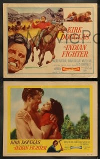 8w329 INDIAN FIGHTER 8 LCs 1955 Kirk Douglas, Elsa Martinelli, Lon Chaney Jr. w/back turned in one!