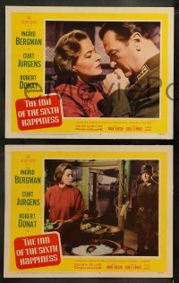 8w847 INN OF THE SIXTH HAPPINESS 4 LCs 1959 pretty Ingrid Bergman, Curt Jurgens & Robert Donat!
