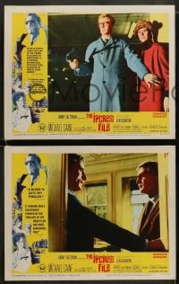 8w334 IPCRESS FILE 8 LCs 1965 great images of Michael Caine in the spy story of the century!
