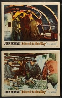 8w901 ISLAND IN THE SKY 3 LCs 1953 William Wellman, big John Wayne, World War II!