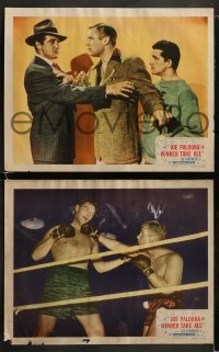 8w904 JOE PALOOKA IN WINNER TAKE ALL 3 LCs 1948 Joe Kirkwood Jr. as Ham Fisher's Joe Palooka, boxing