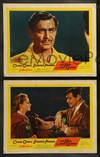 8w852 KING & FOUR QUEENS 4 LCs 1957 great images of Clark Gable, Eleanor Parker, Raoul Walsh!