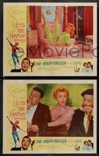 8w373 LET'S BE HAPPY 8 LCs 1957 Vera-Ellen, Tony Martin, Robert Flemyng, Marshall
