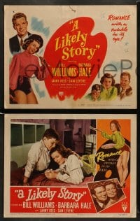 8w377 LIKELY STORY 8 LCs 1946 sexy artist Barbara Hale, romance with a twinkle in its eye!