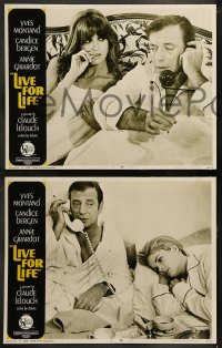 8w381 LIVE FOR LIFE 8 LCs 1968 Claude Lelouch, Yves Montand, Candice Bergen, Annie Girardot