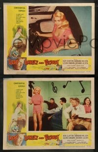 8w760 LOST, LONELY & VICIOUS 6 LCs 1958 Ken Clayton, Barbara Wilson, old cars & bad girls!