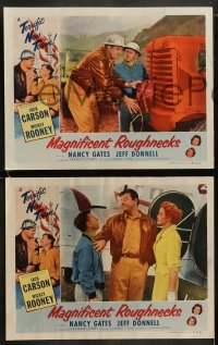 8w396 MAGNIFICENT ROUGHNECKS 8 LCs 1956 Jack Carson, Mickey Rooney & Nancy Gates!