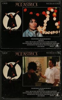 8w423 MOONSTRUCK 8 LCs 1987 Nicholas Cage, Olympia Dukakis, Cher, directed by Norman Jewison!