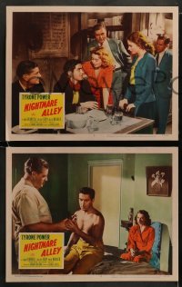 8w811 NIGHTMARE ALLEY 5 LCs R1955 Tyrone Power is a carnival barker whose life goes very wrong!