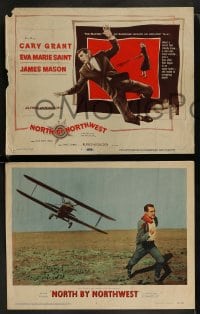 8w445 NORTH BY NORTHWEST 8 LCs 1959 Cary Grant, Eva Marie Saint, Alfred Hitchcock, complete set!