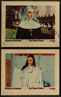 8w450 NUN'S STORY 8 LCs 1959 religious missionary Audrey Hepburn, Peter Finch, Fred Zinnemann!