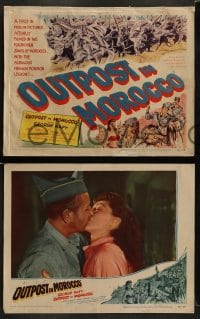 8w463 OUTPOST IN MOROCCO 8 LCs 1949 George Raft, Akim Tamiroff, Marie Windsor, Foreign Legion!