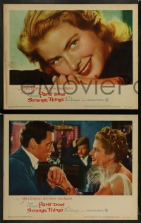 8w470 PARIS DOES STRANGE THINGS 8 LCs 1957 Jean Renoir's Elena et les hommes, Ingrid Bergman!